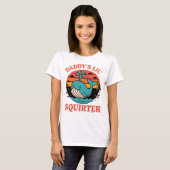Daddy's Lil Squirter Retro Whale Illustration Tシャツ (正面フル)