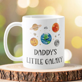 Daddy's Little Galaxy Funny Quote Space Kids コーヒーマグカップ