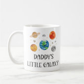 Daddy's Little Galaxy Funny Quote Space Kids コーヒーマグカップ (左)