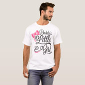 Daddy's Little Girl Pink Bow Script Tシャツ (正面フル)