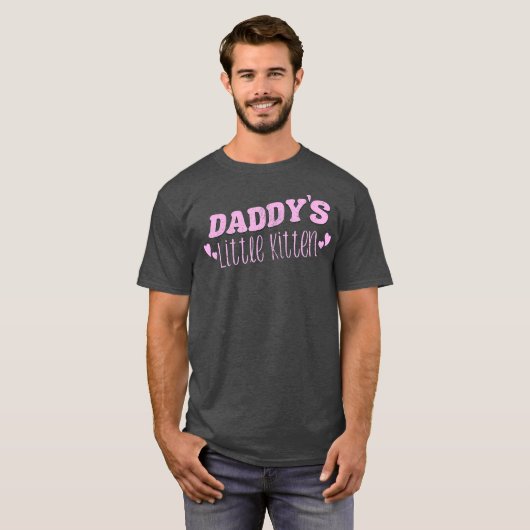 Daddys Little Kitten Cat Play Neko Tシャツ (正面フル)