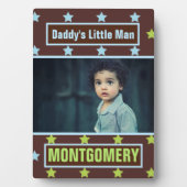 Daddys Little Man Brown Stars and Boysの写真 フォトプラーク (正面)