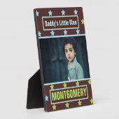 Daddys Little Man Brown Stars and Boysの写真 フォトプラーク (側面)