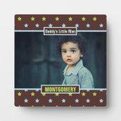 Daddys Little Man Brown Stars and Boysの写真 フォトプラーク (正面)