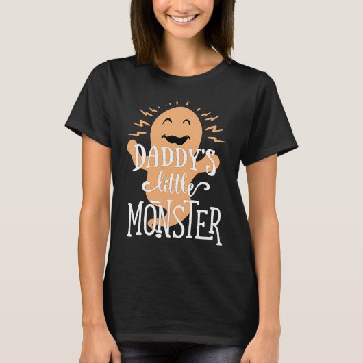 Daddy's Little Monster Halloween Ghost Tシャツ (正面)