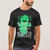 Daddy's Little Monster Halloween Green Ghost 1 Tシャツ (正面)