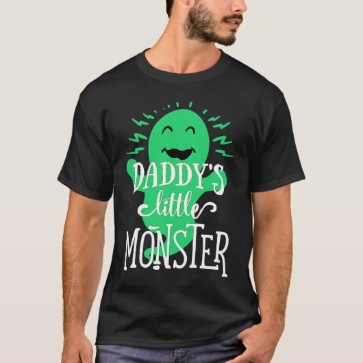 Daddy's Little Monster  Halloween  Green Ghost  1 Tシャツ (正面)