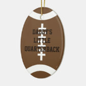 Daddy's Little Quarterback Vertical Photo セラミックオーナメント (左)