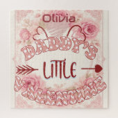 Daddys Little Valentine Soft Blush Pink Rose Ivory ジグソーパズル (縦)