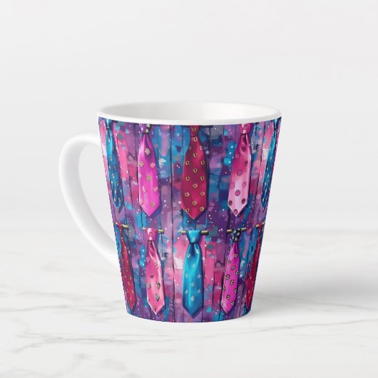  Daddy's Tie Collection Small Ceramic Latte Mug カフェラテマグ (左アングル)