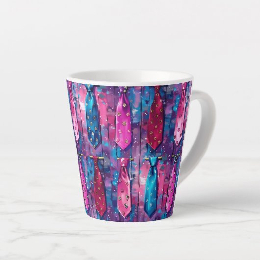  Daddy's Tie Collection Small Ceramic Latte Mug カフェラテマグ (右アングル)