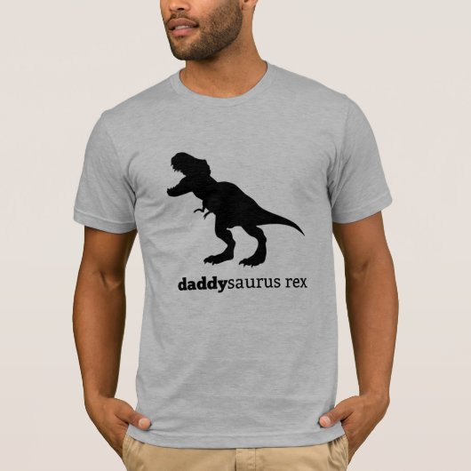 daddysaurusのレックス家族の恐竜のティー tシャツ (正面)