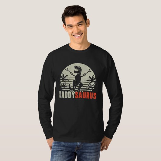 Daddysaurus  Daddy Saurus Rex Dinosaur Dad Tシャツ (正面フル)
