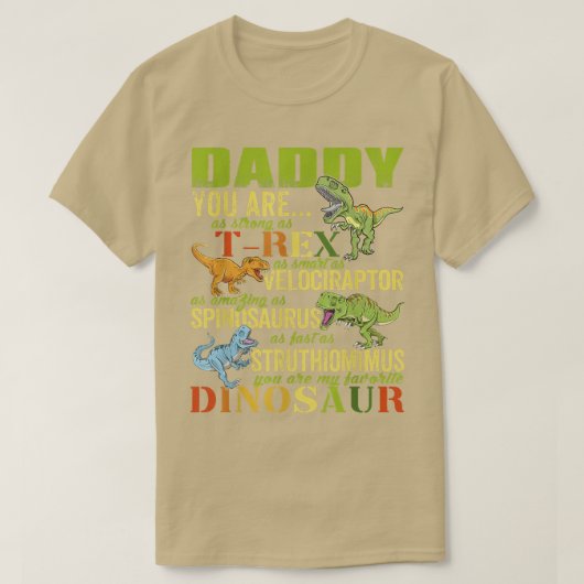Daddysaurus Daddy You Are As Strong As T Re Funny Tシャツ (デザイン正面)