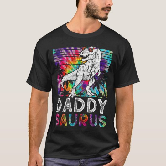 Daddysaurus Dinosaur Daddy Saurus Family Matching  Tシャツ (正面)