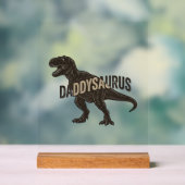Daddysaurus Dinosaur Vintage Engraving Shirt Desig アクリルサイン (ニュートラル)