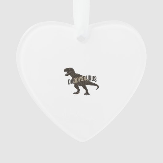 Daddysaurus Dinosaur Vintage Engraving Shirt Desig オーナメント (正面)