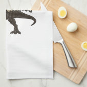 Daddysaurus Dinosaur Vintage Engraving Shirt Desig キッチンタオル (四つ折り)