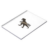 Daddysaurus Dinosaur Vintage Engraving Shirt Desig ノートブック (左側)