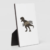 Daddysaurus Dinosaur Vintage Engraving Shirt Desig フォトプラーク (側面)