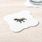 Daddysaurus Dinosaur Vintage Engraving Shirt Desig ペーパーコースター (アングル)