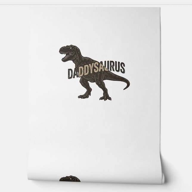 Daddysaurus Dinosaur Vintage Engraving Shirt Desig 壁紙 (ほどく)