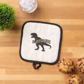 Daddysaurus Dinosaur Vintage Engraving Shirt Desig 鍋敷き (トップダウン)