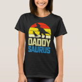 Daddysaurus Fathers Day Daddy Saurus Men Dad Tシャツ (正面)