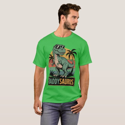 Daddysaurus Re Dinosaur Daddy Saurus Family Matchi Tシャツ (正面フル)