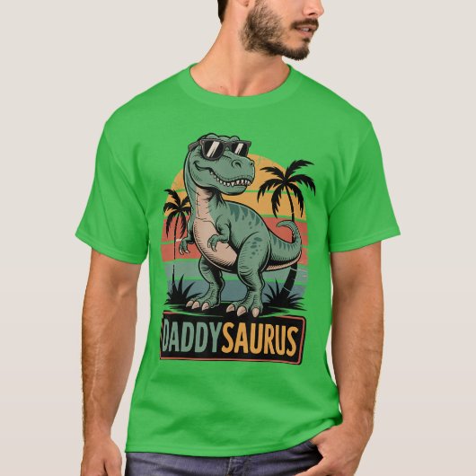 Daddysaurus Re Dinosaur Daddy Saurus Family Matchi Tシャツ (正面)