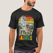 Daddysaurus Rex Dinosaur Daddy Saurus Autism Aware Tシャツ (正面)