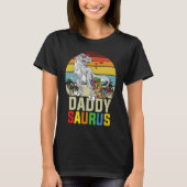 Daddysaurus Rex Dinosaur Daddy Saurus Autism Aware Tシャツ (正面)