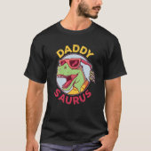 Daddysaurus Rex Dinosaur Daddy Saurus Family Match Tシャツ (正面)