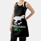 Daddysaurus Rex Of Kid Father's Day エプロン (インサイチュ)