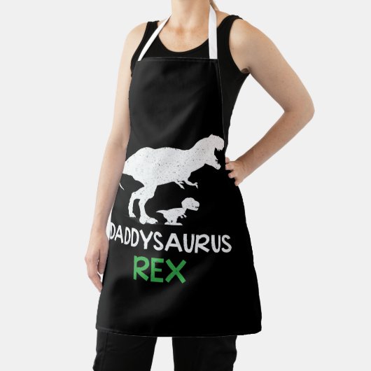 Daddysaurus Rex Of Kid Father's Day エプロン (インサイチュ)