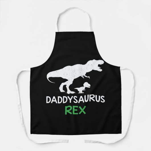 Daddysaurus Rex Of Kid Father's Day エプロン (正面)