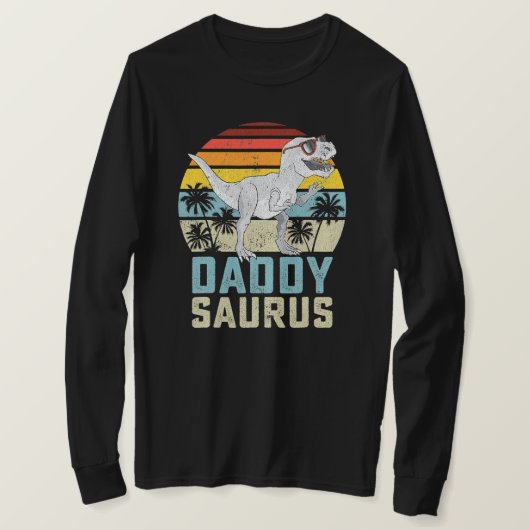Daddysaurus T Rex Dinosaur Daddy Saurus Family Tシャツ (デザイン正面)
