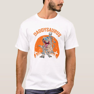 Daddysaurus T Rex Dinosaur Daddy Saurus Sunset Hal Tシャツ