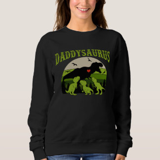Daddysaurus with 3 Dino Kid for Father s Day スウェットシャツ