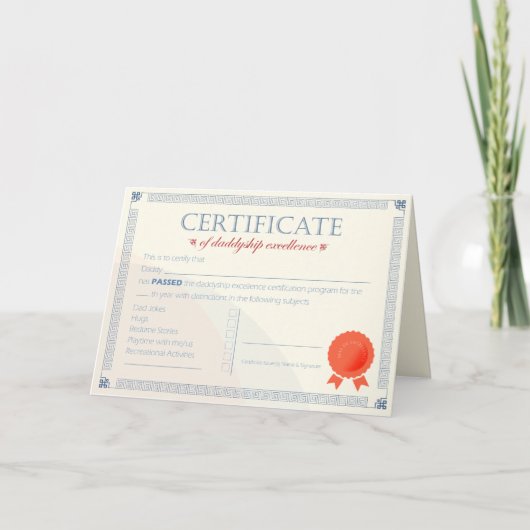 Daddyship Excellence (ADDADYSHIP)証明書：-10代の承認 シーズンカード (正面)