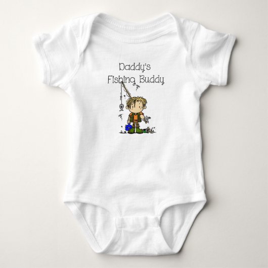 DADFISHINGBUDDY.png ベビーボディスーツ (正面)