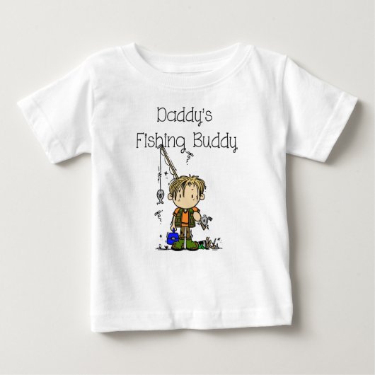 DADFISHINGBUDDY.png ベビーTシャツ (正面)