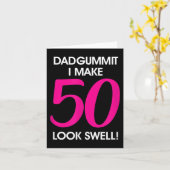 Dadgummitおもしろいフレーズ50th誕生日, Fifty Graphi カード (黄色い花)