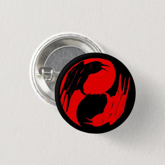 Dadinga crow button 缶バッジ (正面&裏面)
