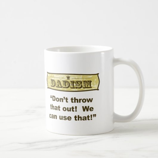 Dadism -それを投げ出さないで下さい! コーヒーマグカップ (右)
