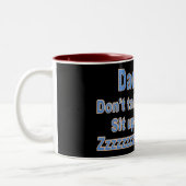 Dadisms: 教会でまっすぐに坐ります、等話さないで下さい ツートーンマグカップ (左)