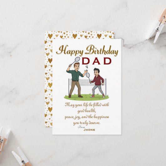 Dads' birthday カード (正面/裏面インサイチュ)