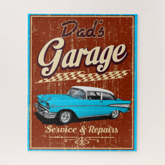 Dad's Blue Chevy Garage ジグソーパズル
