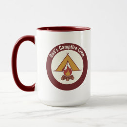Dad's Campfire Crew Tent Badge Father's Day マグカップ