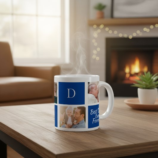 Dad's Collage photo, Capturing Precious Moment ジャンボコーヒーマグカップ